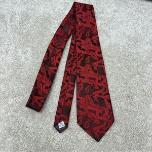 Balancine Polyester Necktie Tie Disney Mickey Mouse red Men's 3.5" x 58"